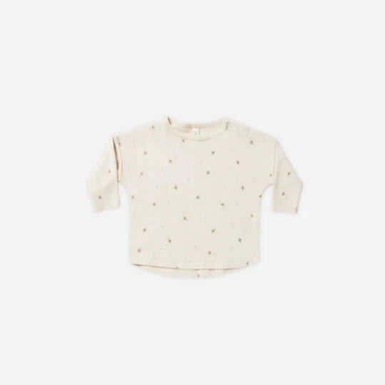 Long Sleeve Tee in Bees flatlay on white background