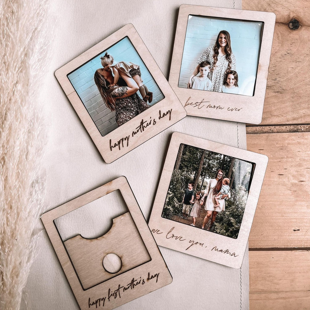 wooden photo magnets | mother's day by Petit Nordique photo magnets for mother's day gifts to hang on fridge