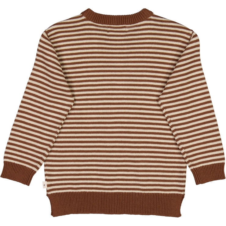 Knit Pullover Morgan Dry Clay Stripe Youth by Wheat Kids Clothing by Wheat Kids Clothing with a white background