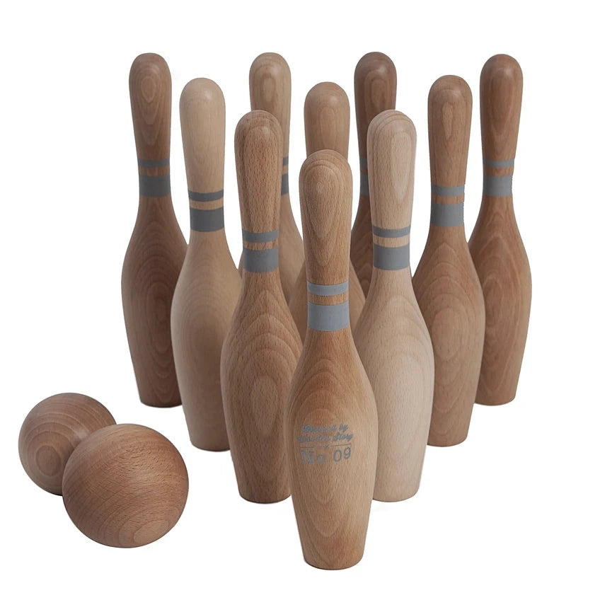 bowling pins with balls white background 