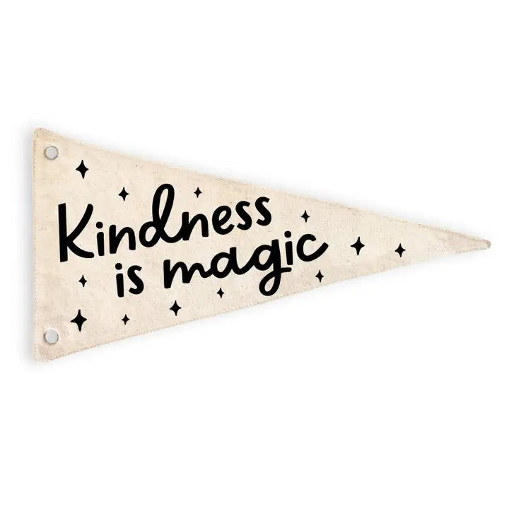 kindness is magic canvas pennant 