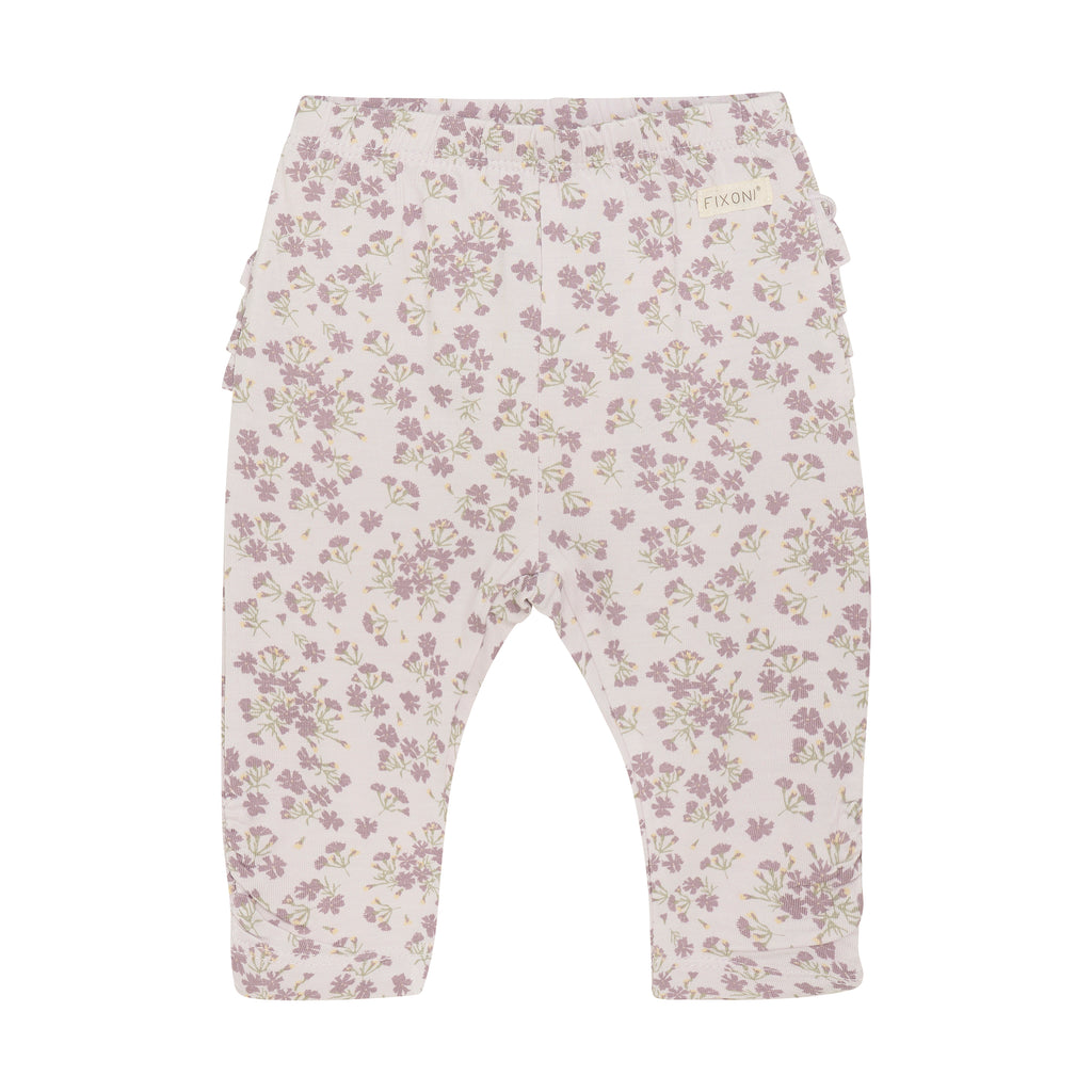 pink floral leggings flat lay