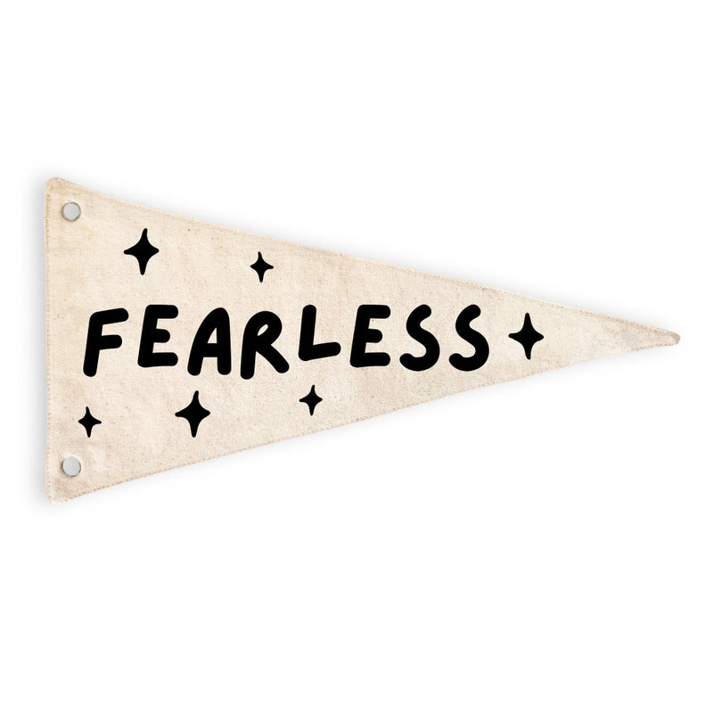 fearless trianlge canvas pennant