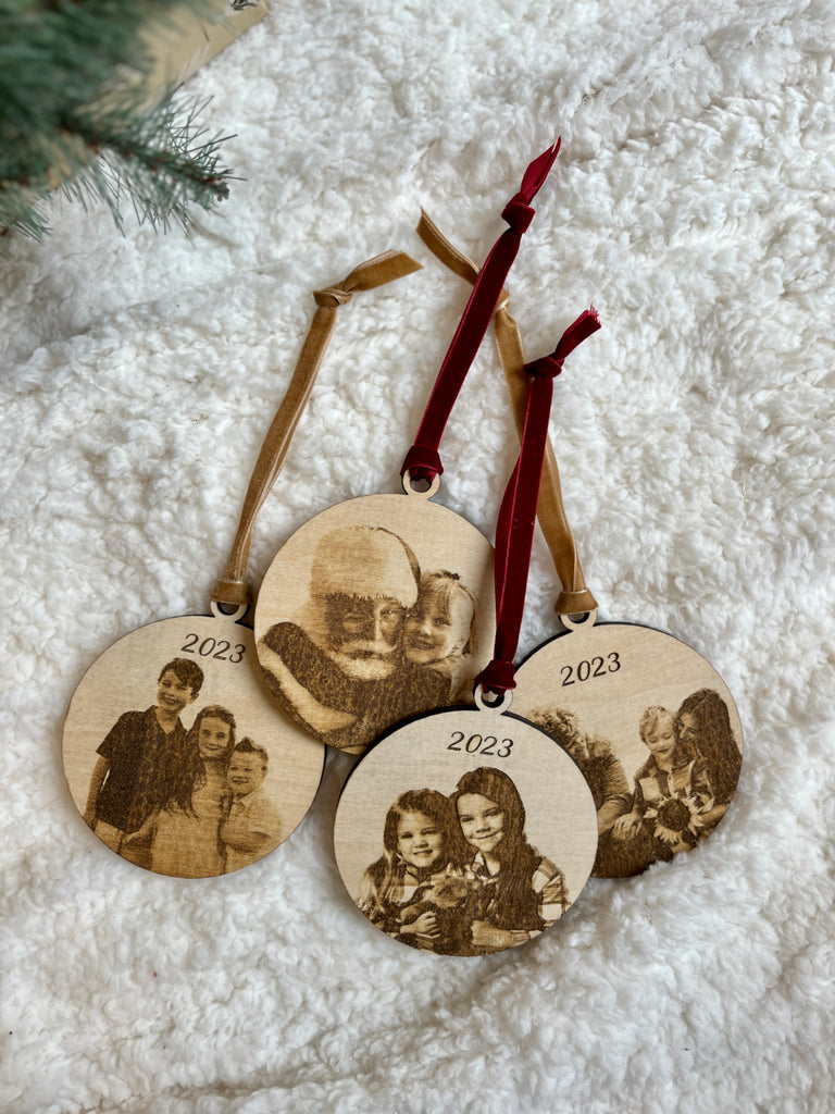 custom double sided portrait ornament | by Petit Nordique custom photo christmas ornament gift