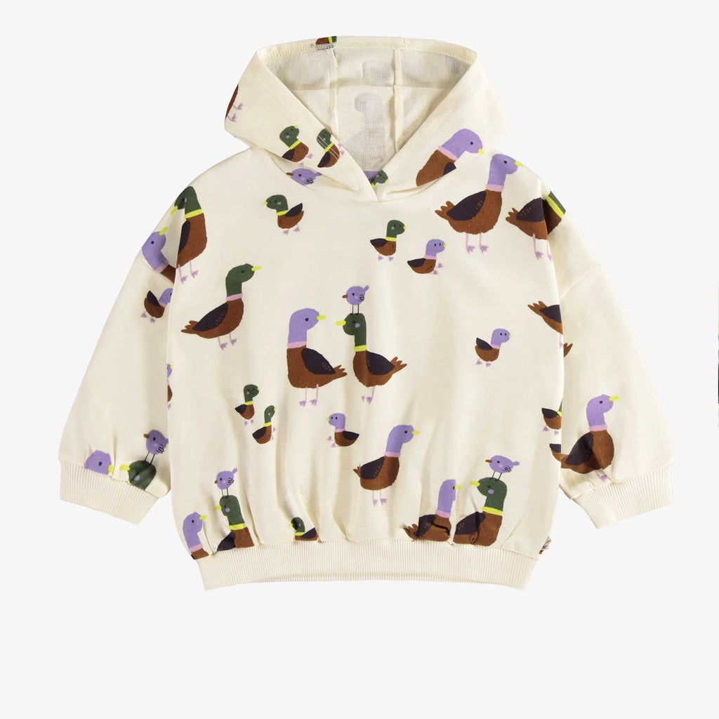 duck hoodie in white background 