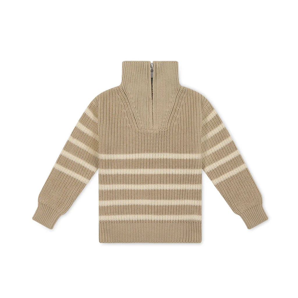 jack zip sweater fawn stripe white background 