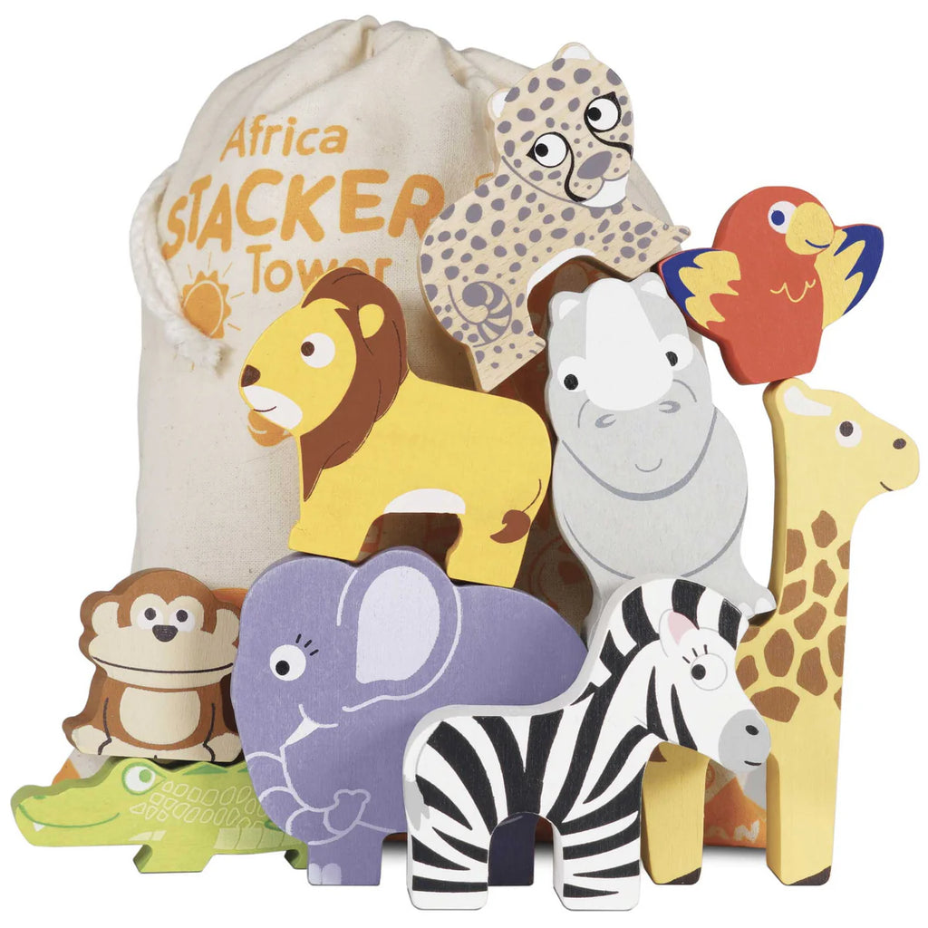 stacking africa animals toys