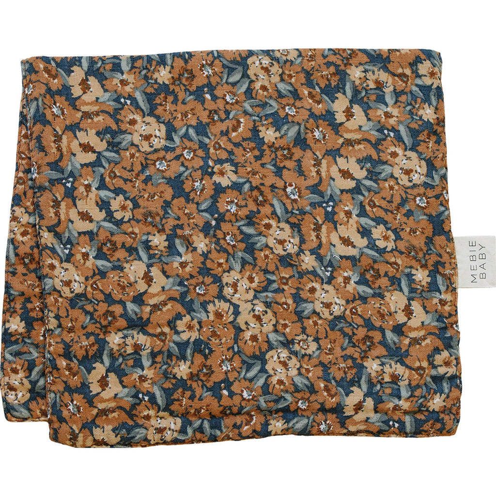 venetian floral burp cloth on white background