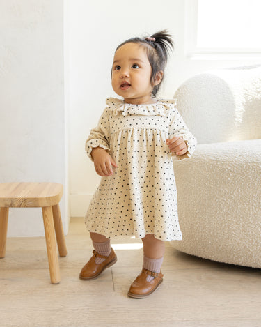 Velour Baby Dress || Polka Dots by Quincy Mae
