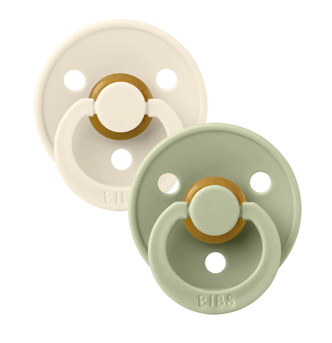 ivory and sage 2 pack pacifiers BIBS