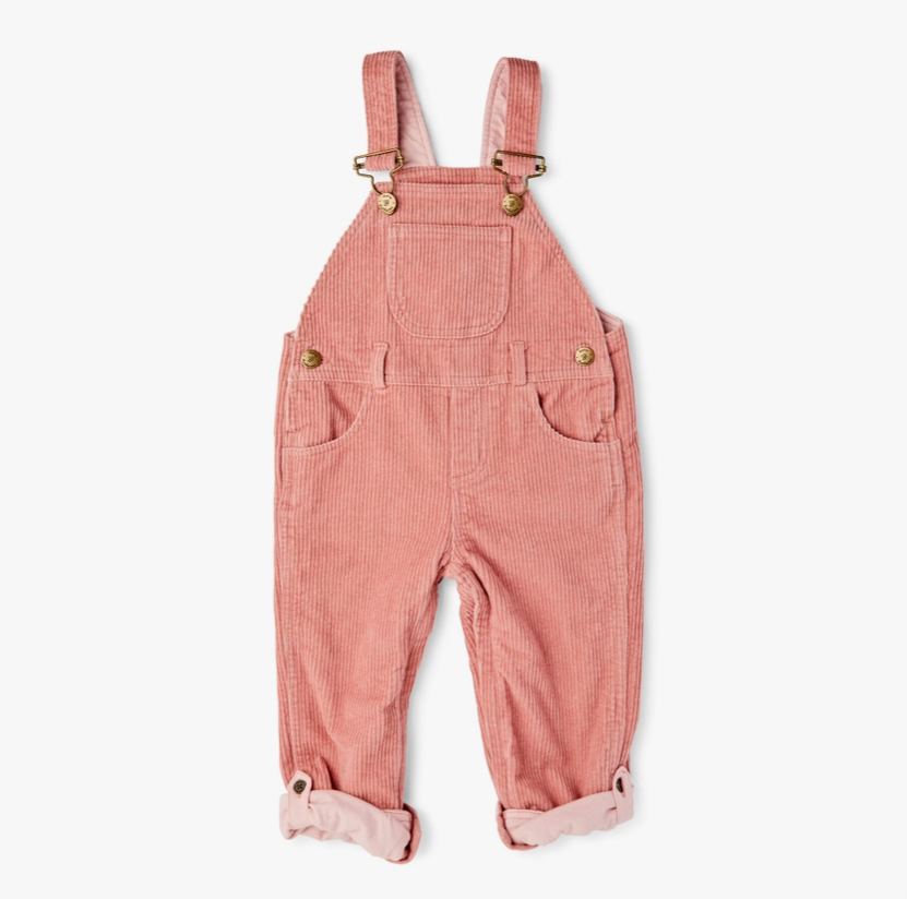 Cord Dungarees | Pink by Dotty Dungarees overalls corded with buckles grow with me