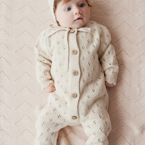 Emily Onepiece in Light Oatmeal Marle | Jamie Kay