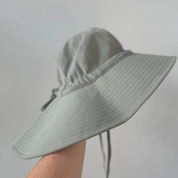 Long Brim Water Bucket Hat in Grey Green by Current Tyed Clothing