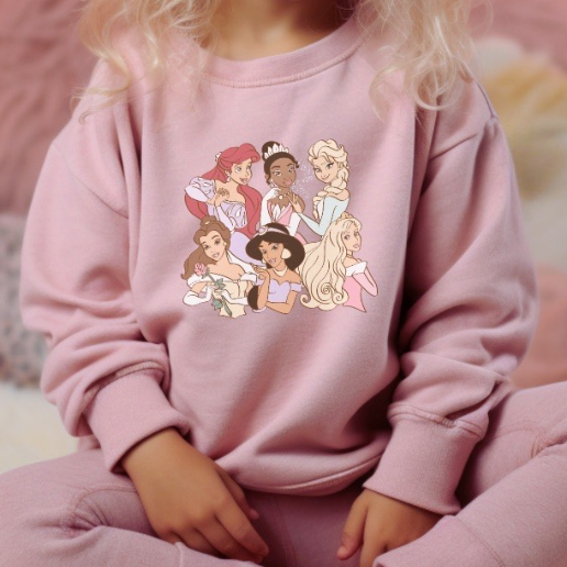 princess sweater on girl 