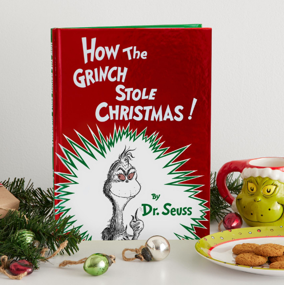 how the grinch stole christmas with ornaments and cup and cookies 