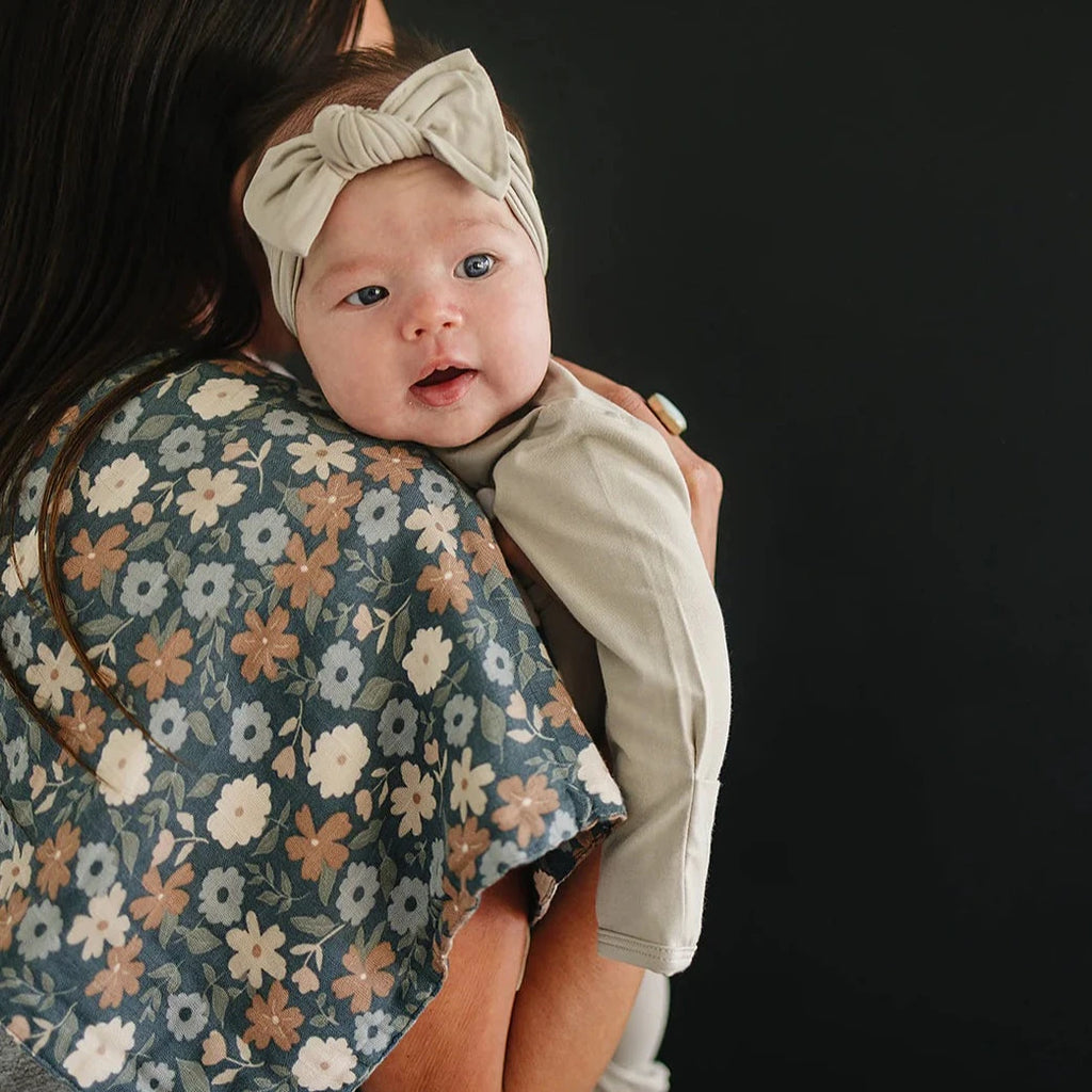 burp cloth on mom and baby in amrs 