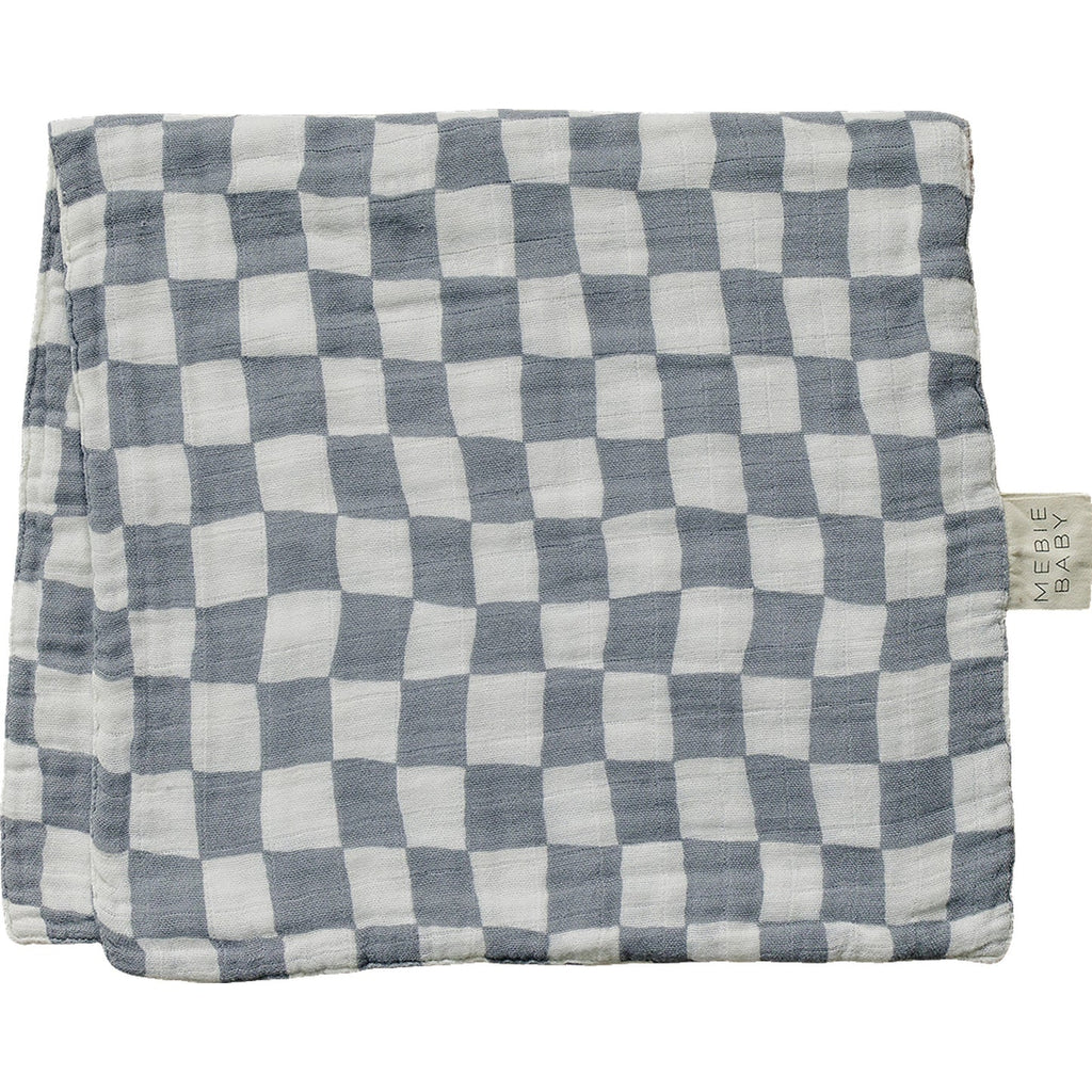 dusty blue wavy burp cloth 