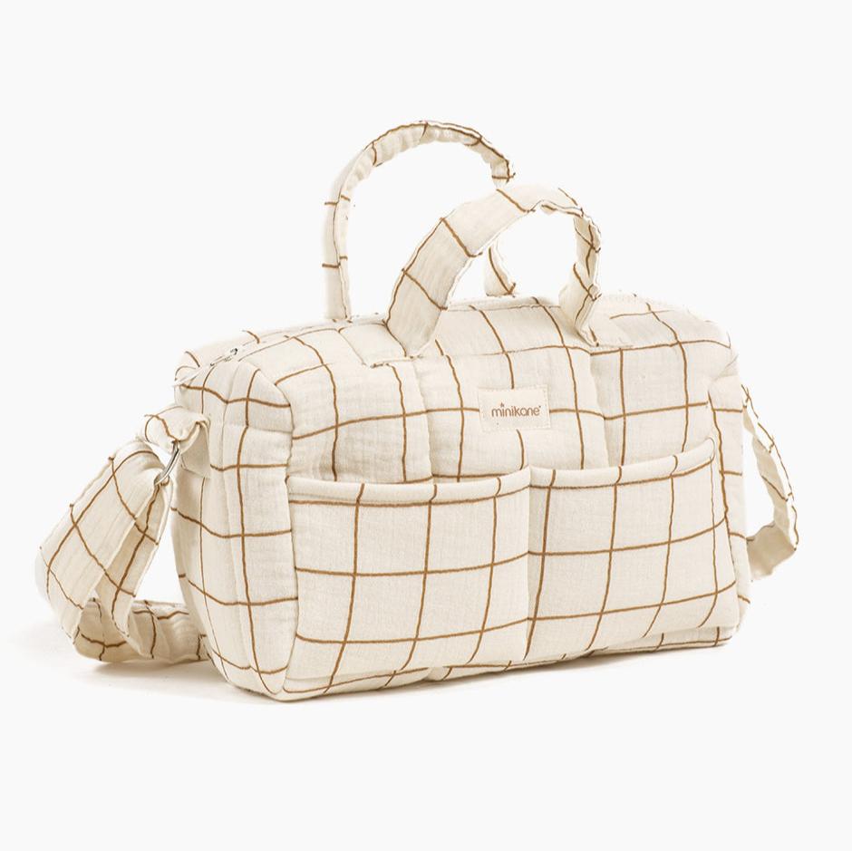 diaper bag in checkered