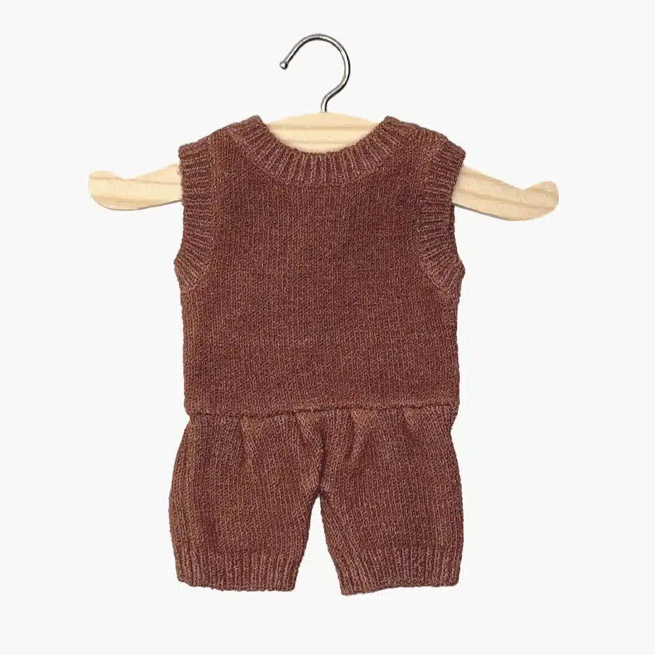 orlando romper in caramel knot on white background 