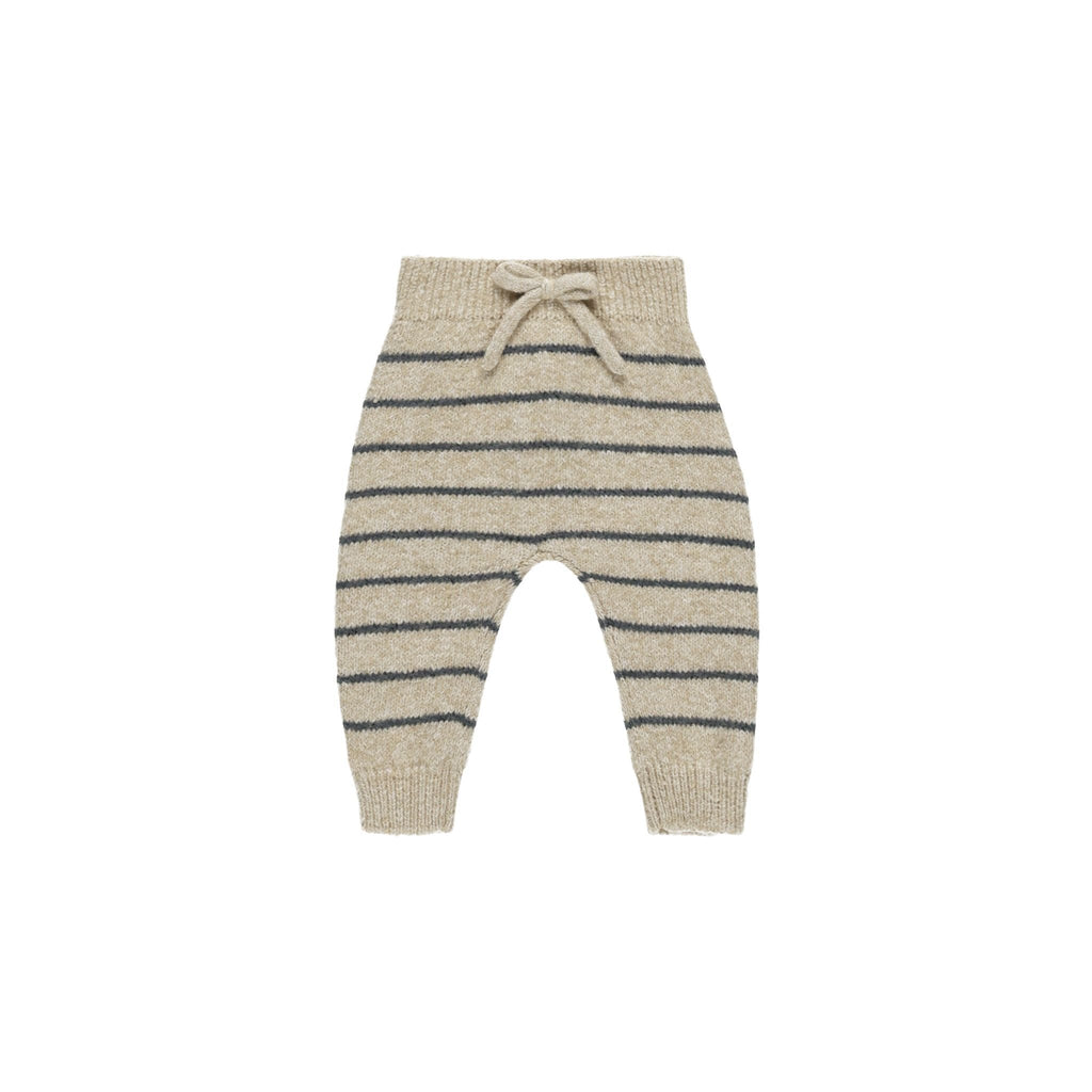 knit pant in indigo stripe 