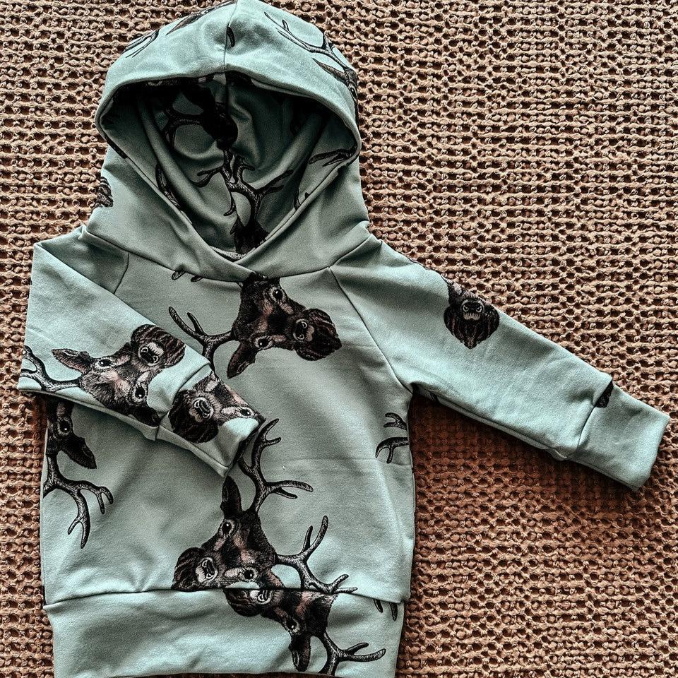 green deer hoody