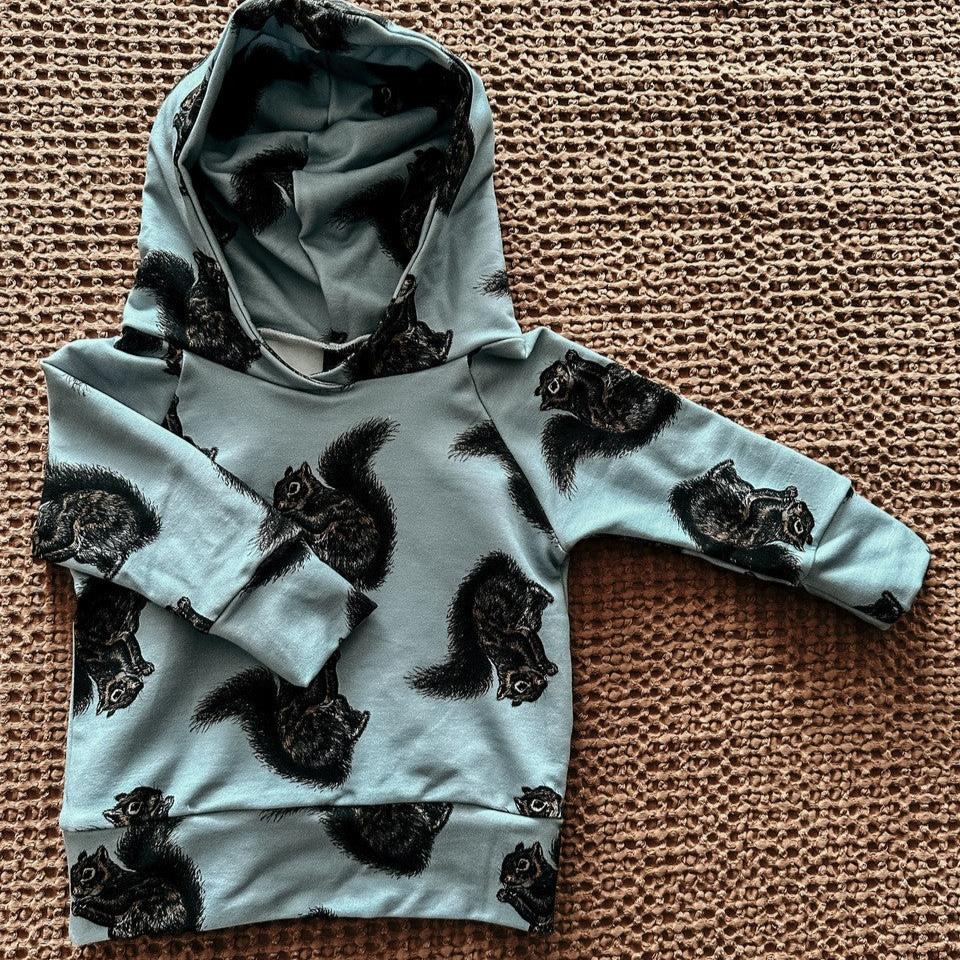 blue squirrel hoodie