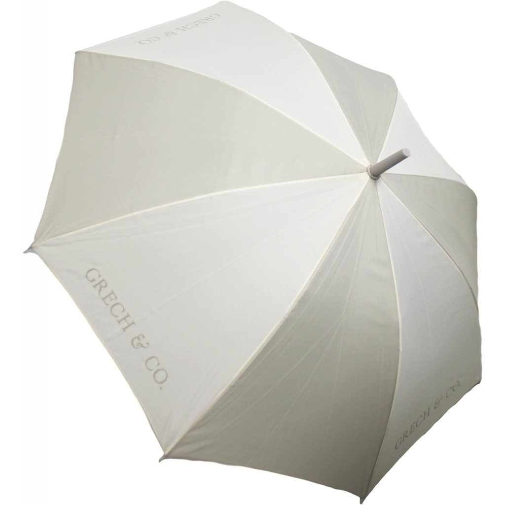 White background with Adult Sustainable Umbrella by Grech & Co. Alternating colours of greys between each panel.