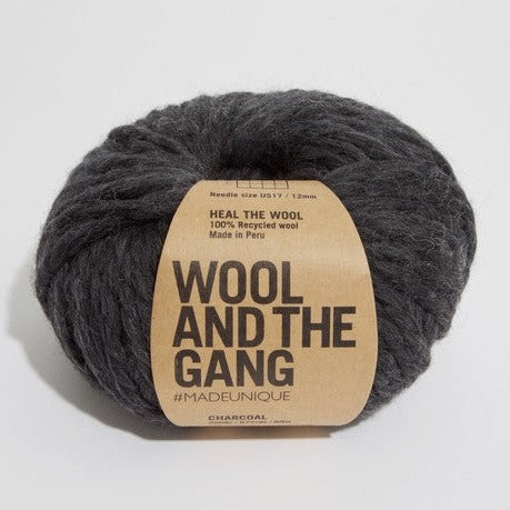 Charcoal Wool by Wool and the Gang with a white background. 