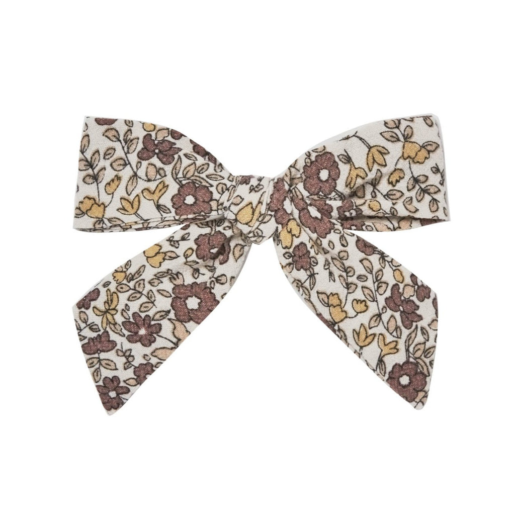 White background with Girly Bow with Clip in Autumn Floral by Rylee and Cru.
