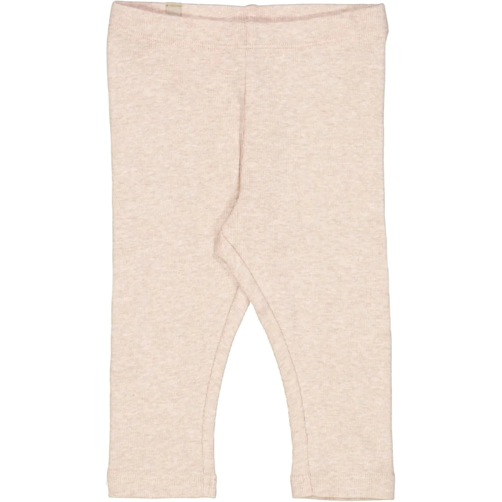 Rib Leggings in Rose Melange by Wheat Kids Clothing