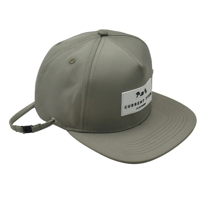 White background, side angle of Sage Made For Shae'd Waterproof Snapback by Current Tyed Clothing